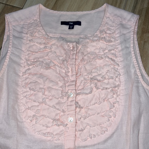 Gap Pink Sleeveless cotton button down Top - Picture 3 of 6